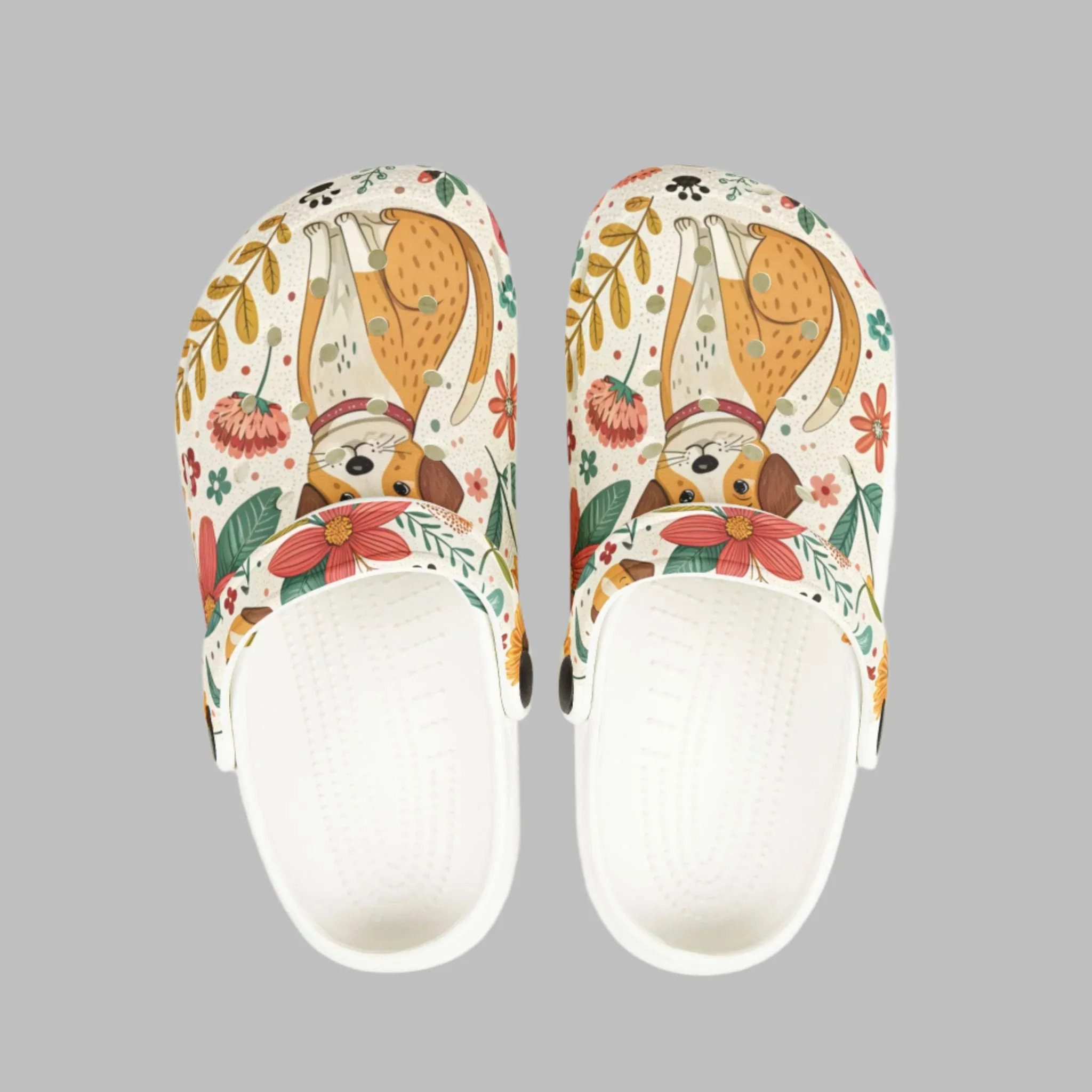 Kids' Floral Dog Clogs | Fun EVA Foam Footwear for Summer Adventures