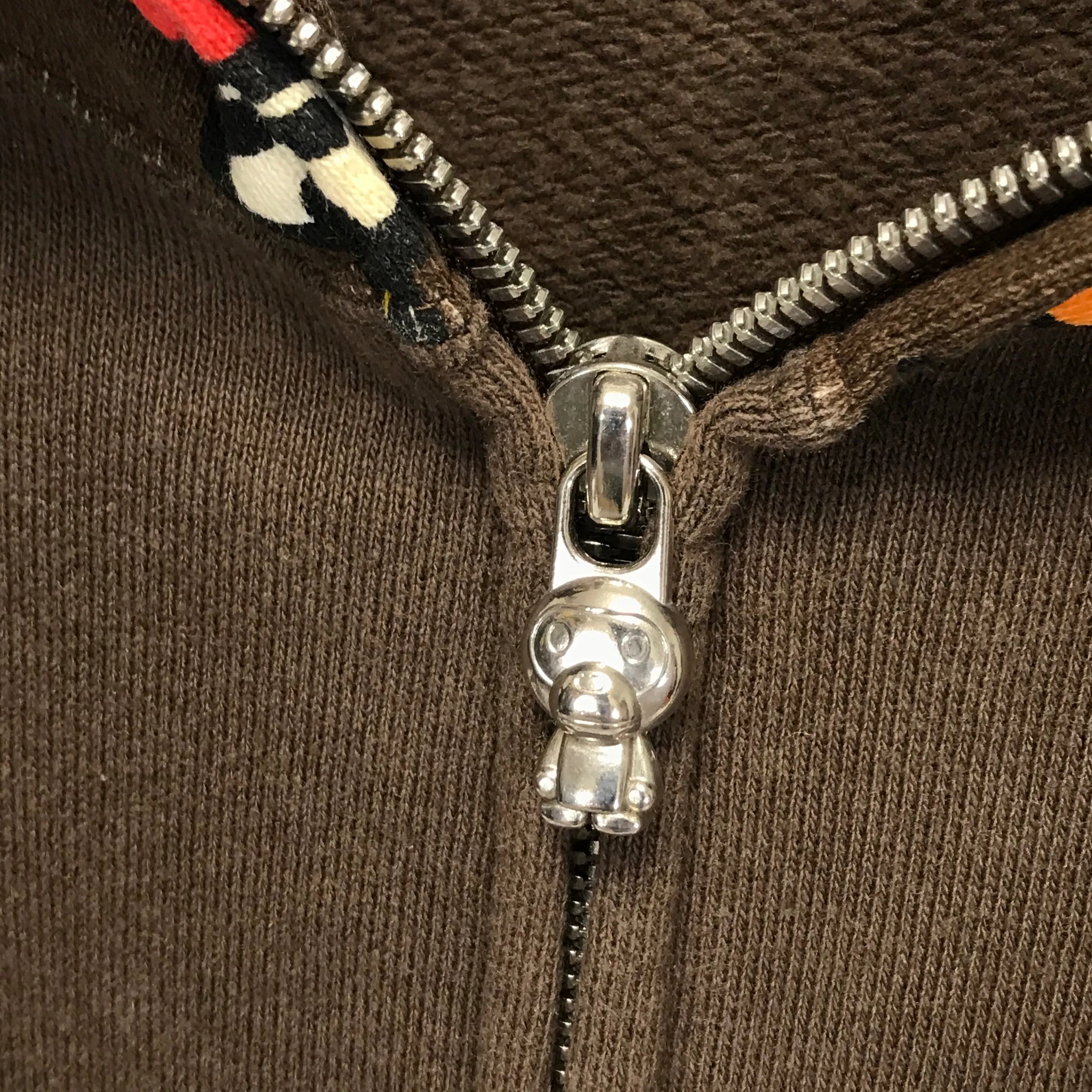 [L] A Bathing Ape Bape Baby Milo Junk Food Full Zip Hoodie Brown