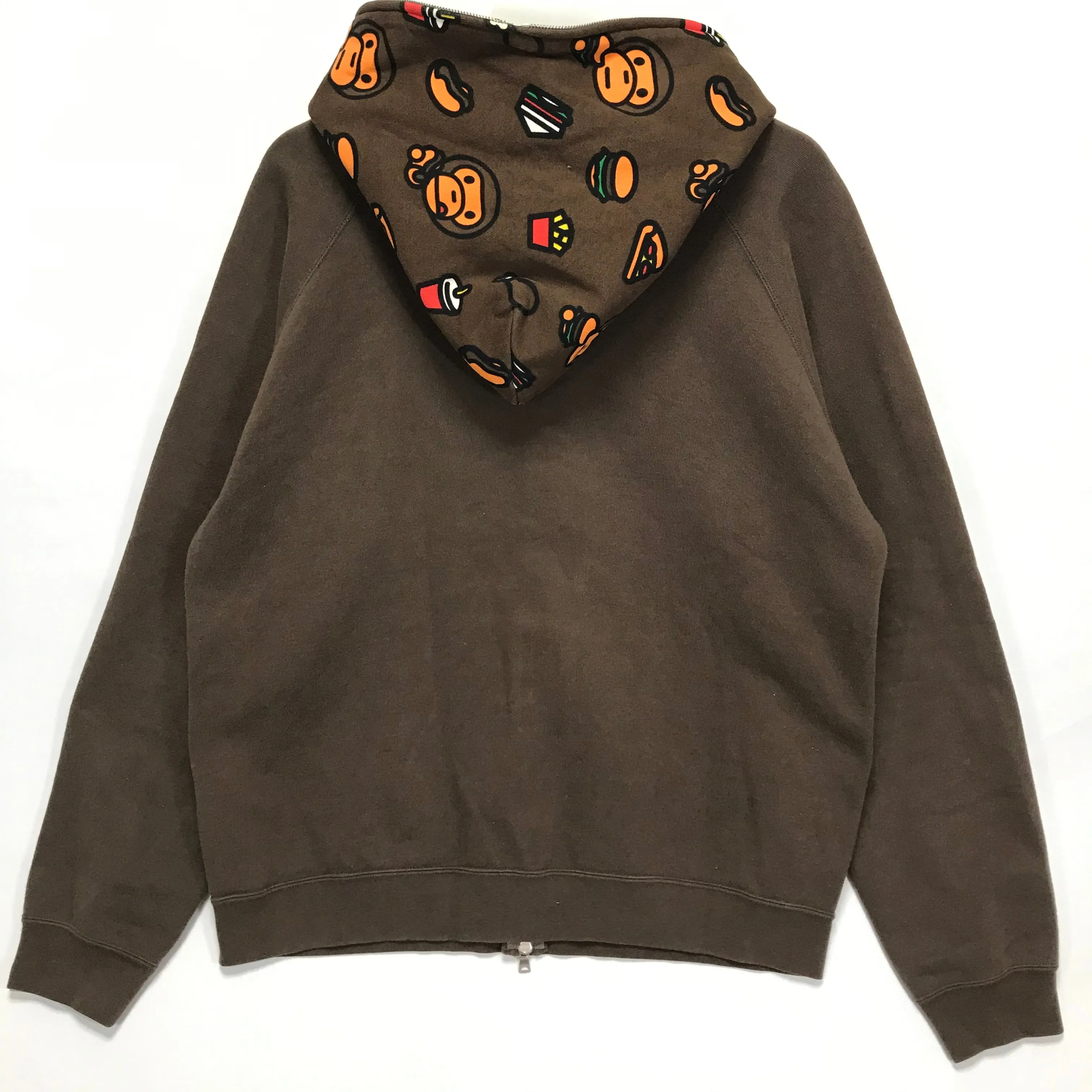 [L] A Bathing Ape Bape Baby Milo Junk Food Full Zip Hoodie Brown