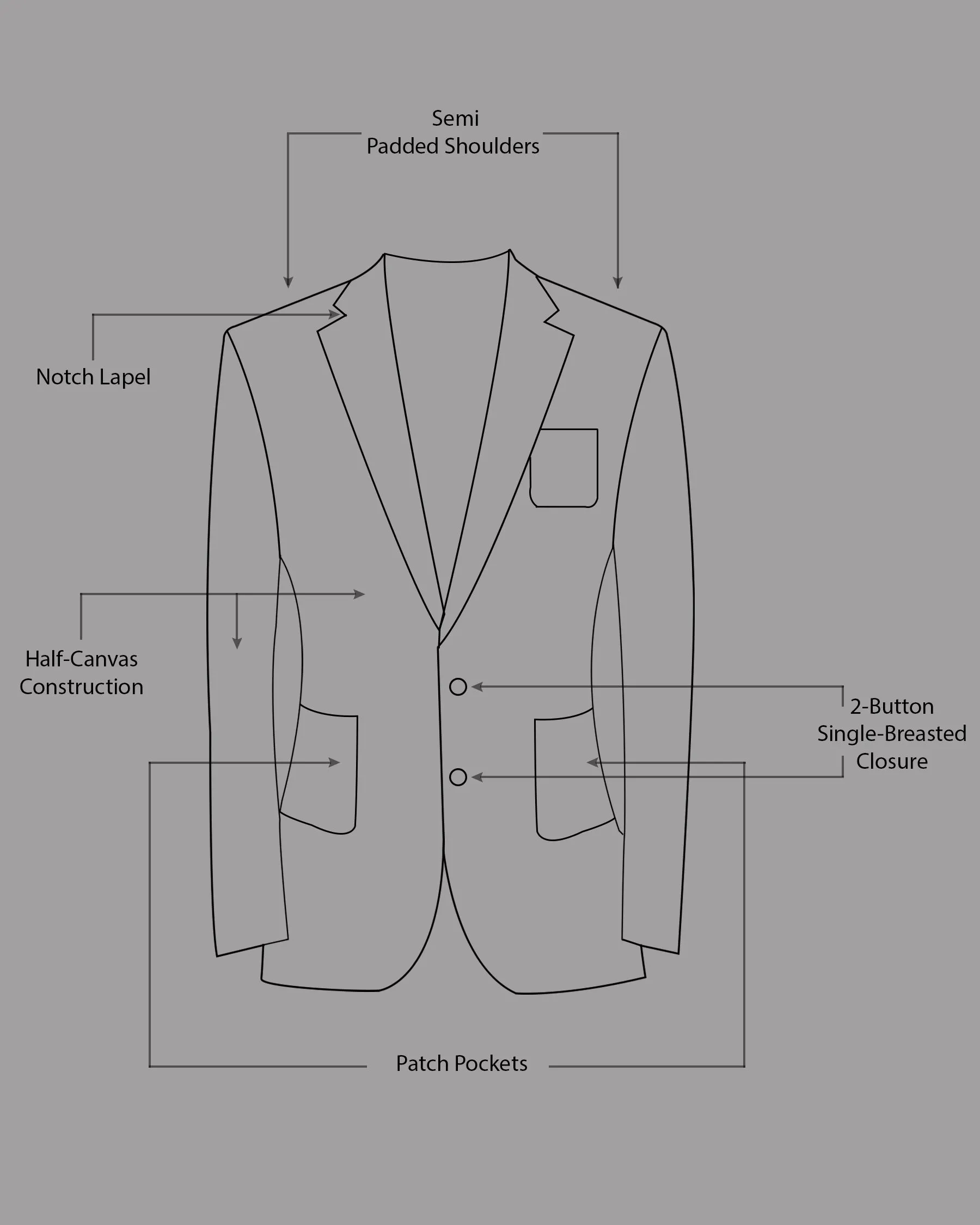 Limed Spruce Grey Single Breasted Sports Blazer