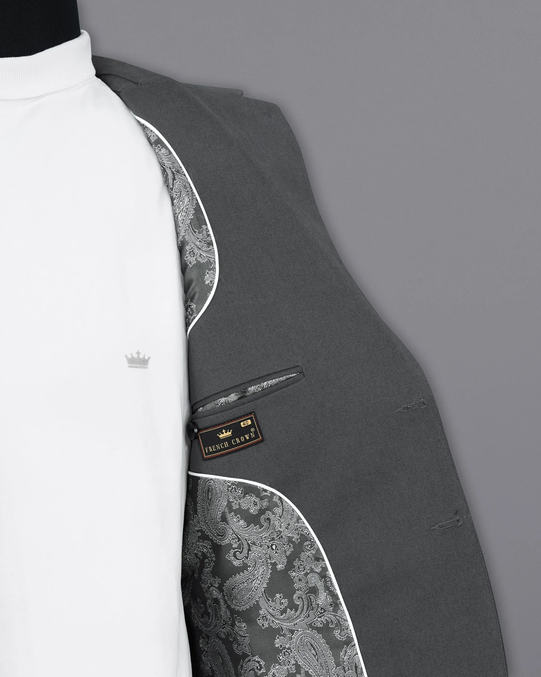 Limed Spruce Grey Single Breasted Sports Blazer