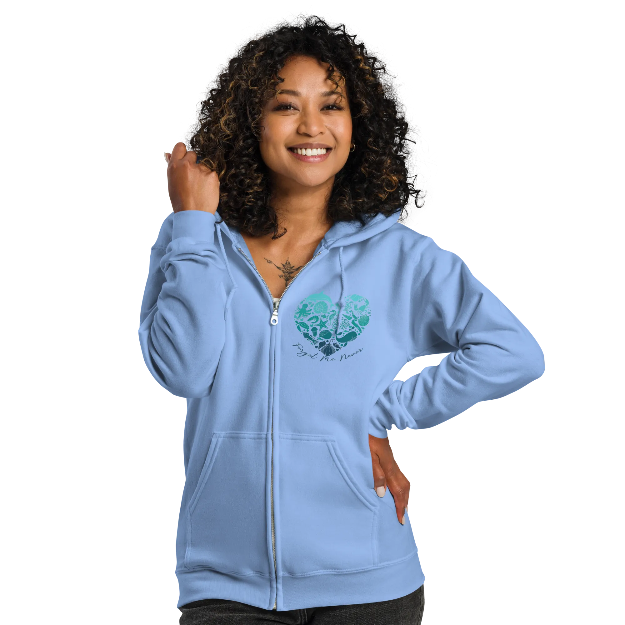 Love of the Ocean Zip Up Hoodie
