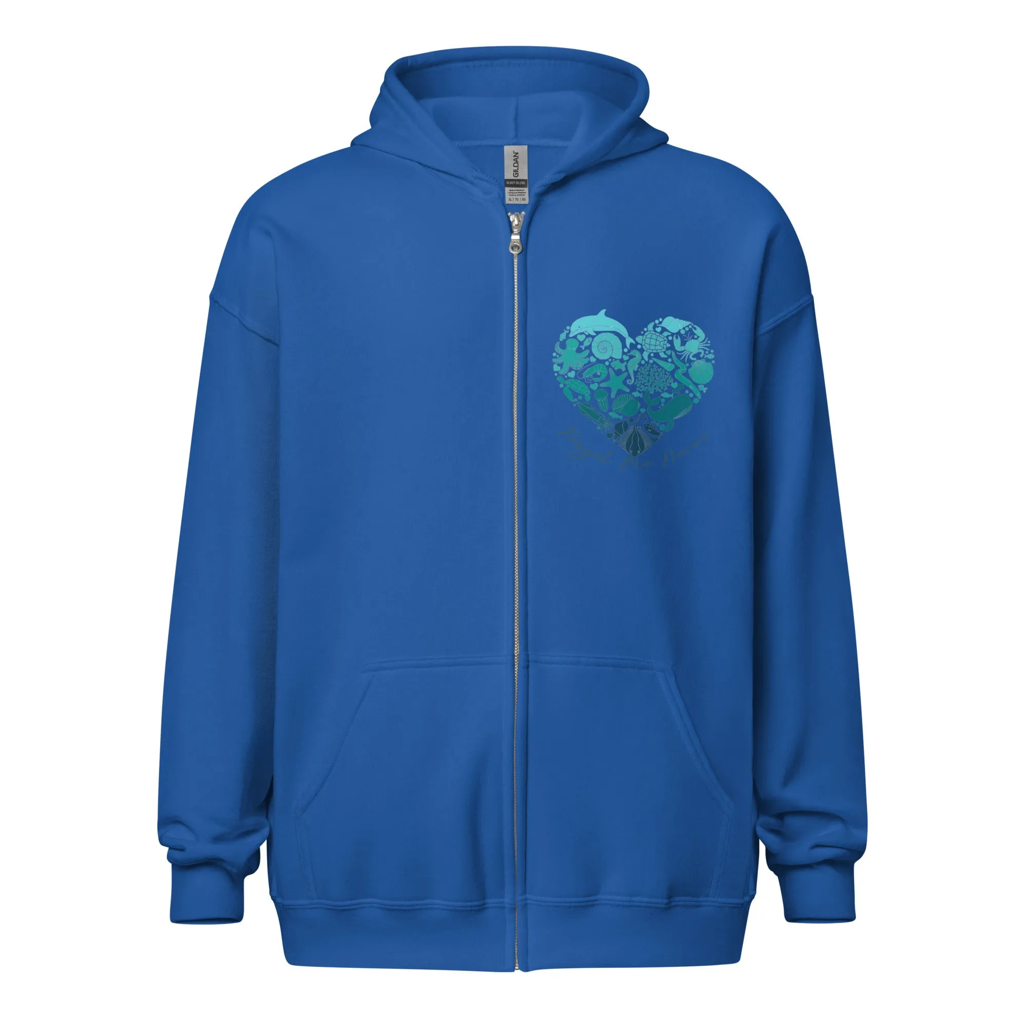 Love of the Ocean Zip Up Hoodie
