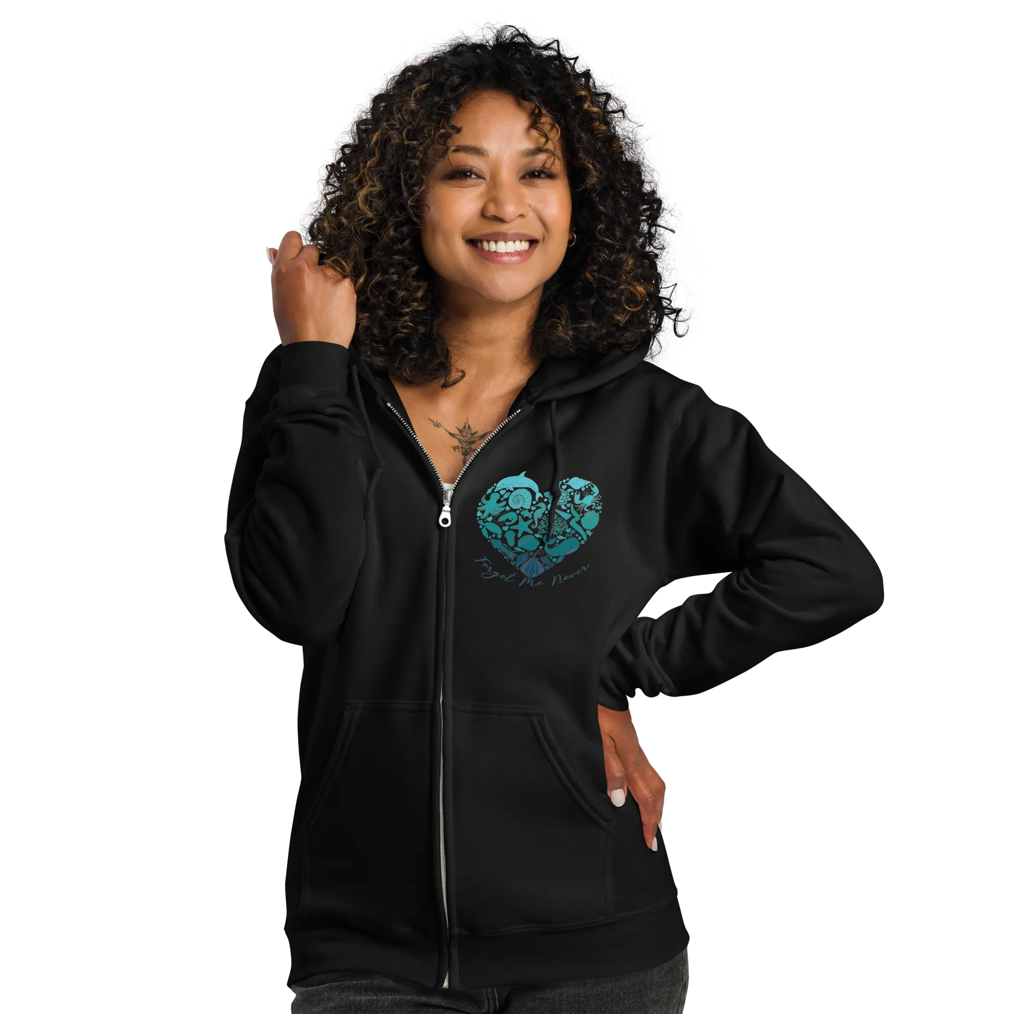 Love of the Ocean Zip Up Hoodie