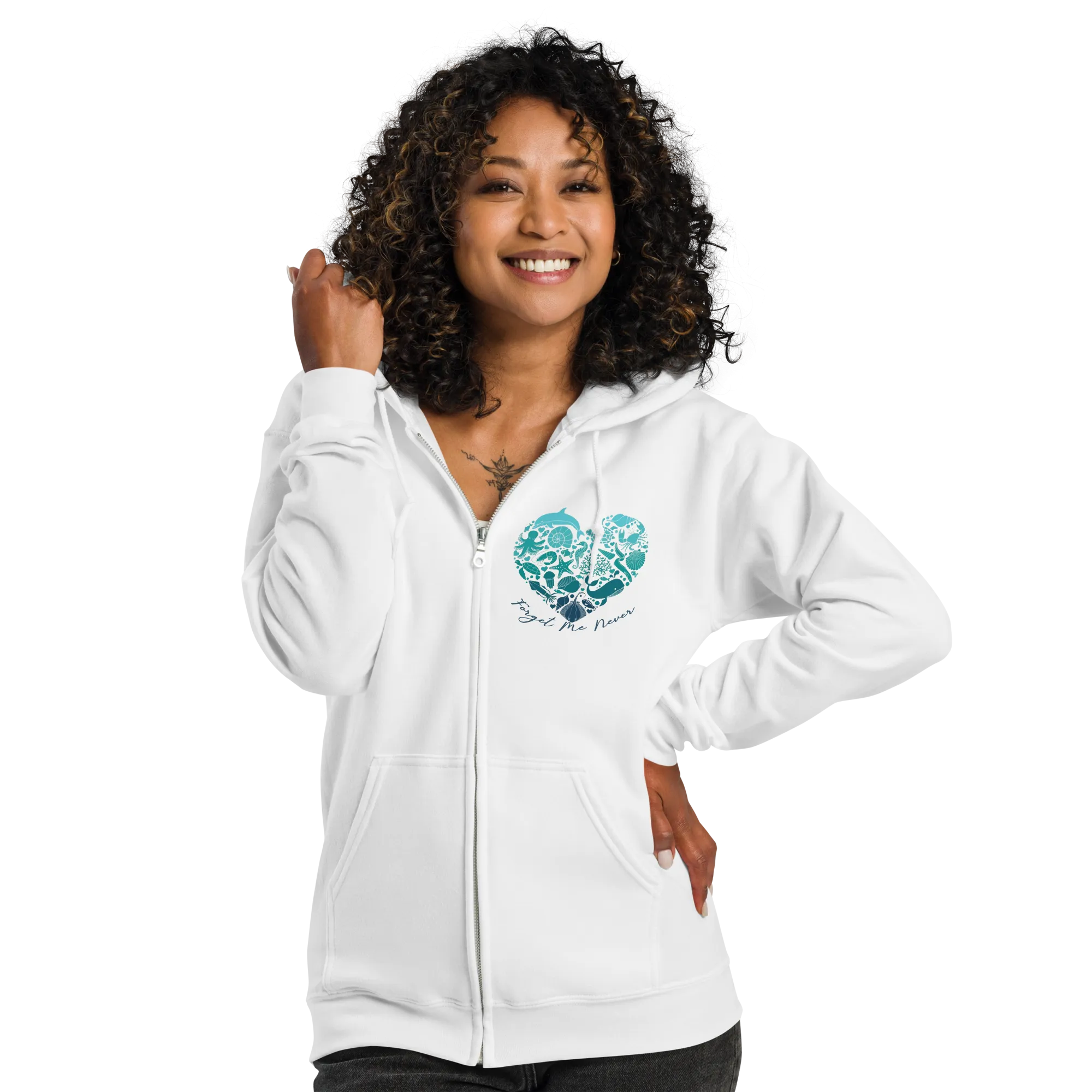 Love of the Ocean Zip Up Hoodie