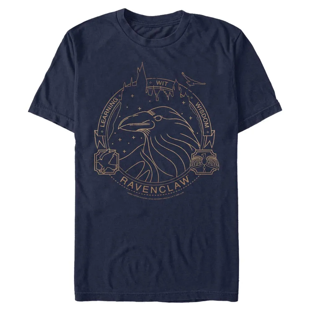 Mad Engine Harry Potter Ravenclaw Line Art Symbol Men's T-Shirt