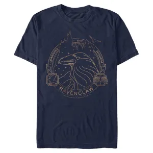 Mad Engine Harry Potter Ravenclaw Line Art Symbol Men's T-Shirt