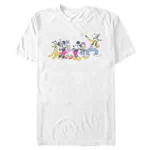 Mad Engine Mickey Mouse & Friends And Friends White Men's T-Shirt