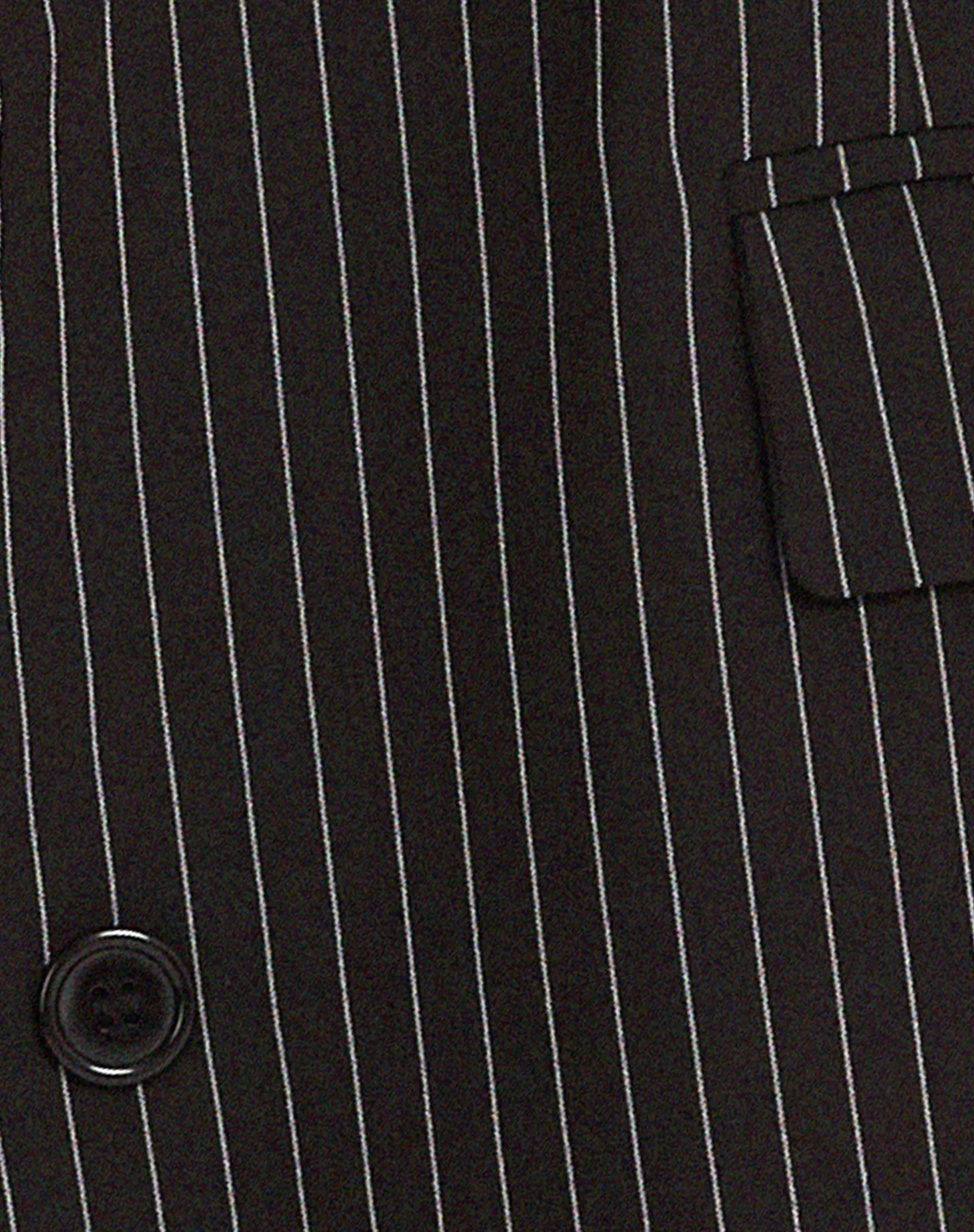 Maiwa Blazer in Pinstripe Black