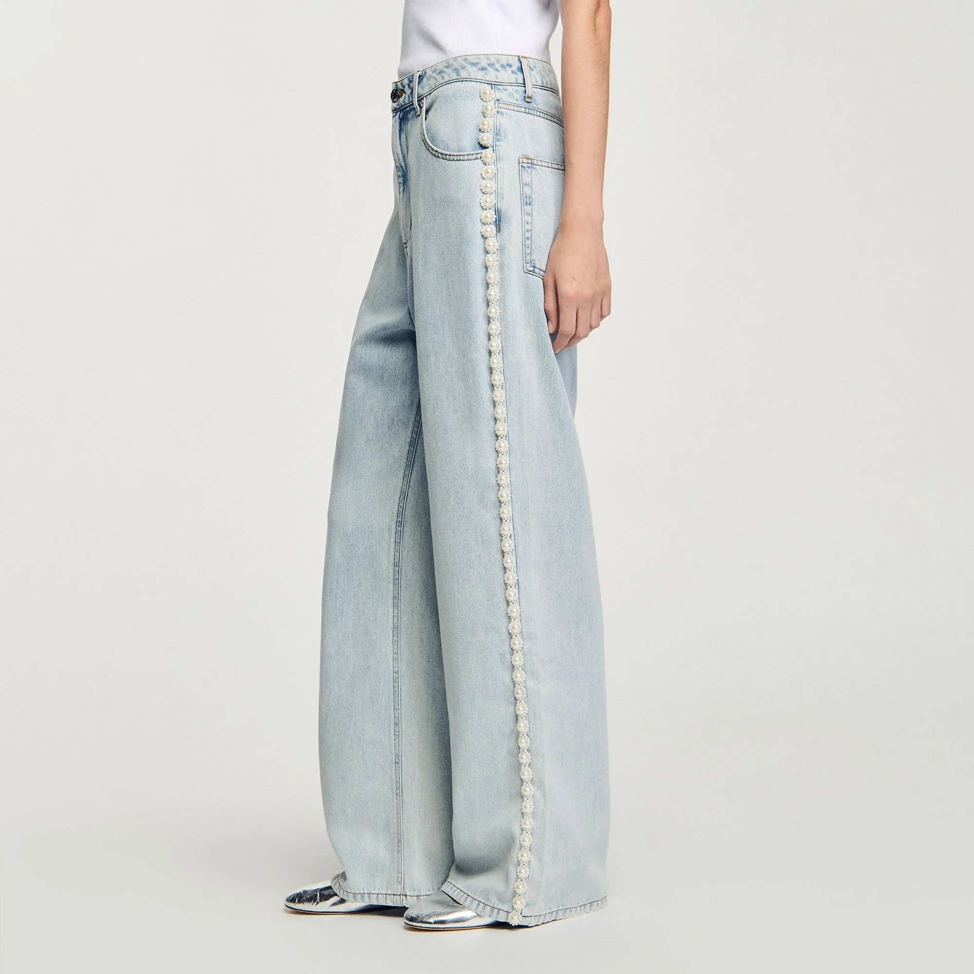 Malcolm Beaded Jeans Light Bu Jean