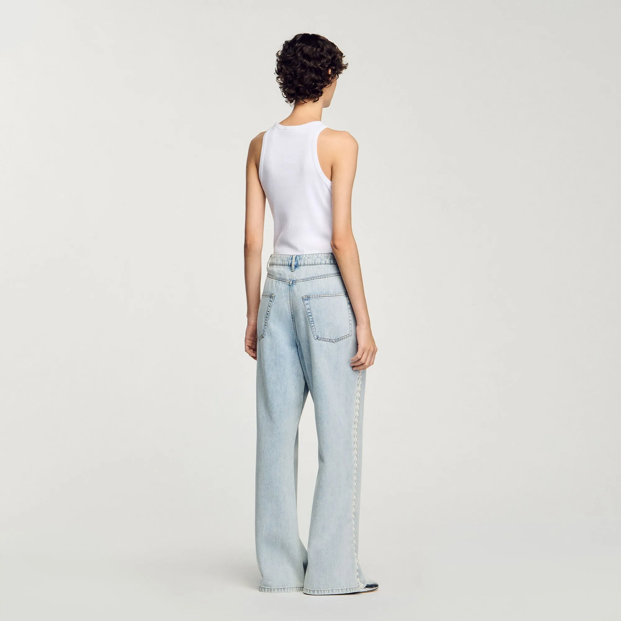 Malcolm Beaded Jeans Light Bu Jean