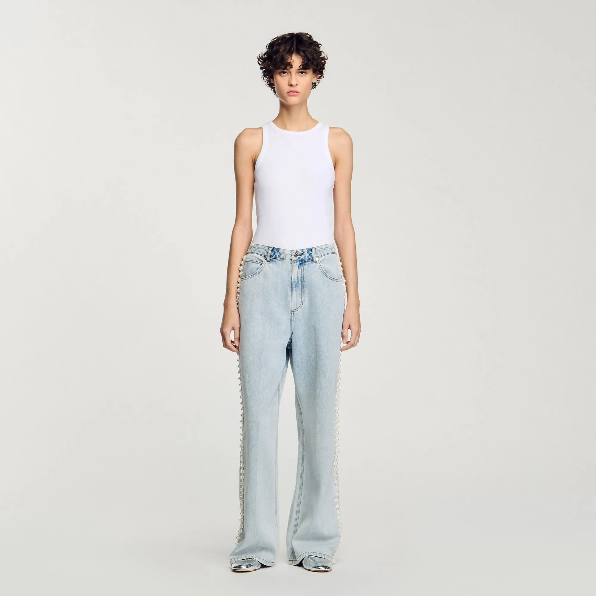 Malcolm Beaded Jeans Light Bu Jean