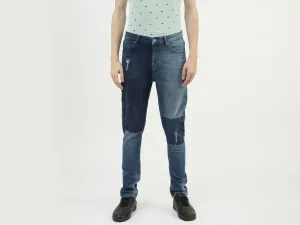 Men Color Blocked Carrot Fit Jeans