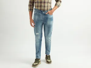 Men Solid Carrot Fit Jeans