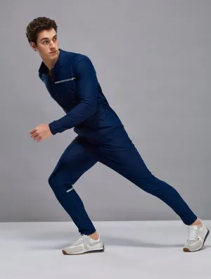 Men Solid Slim Fit Mock Tracksuits with DURACOOL 