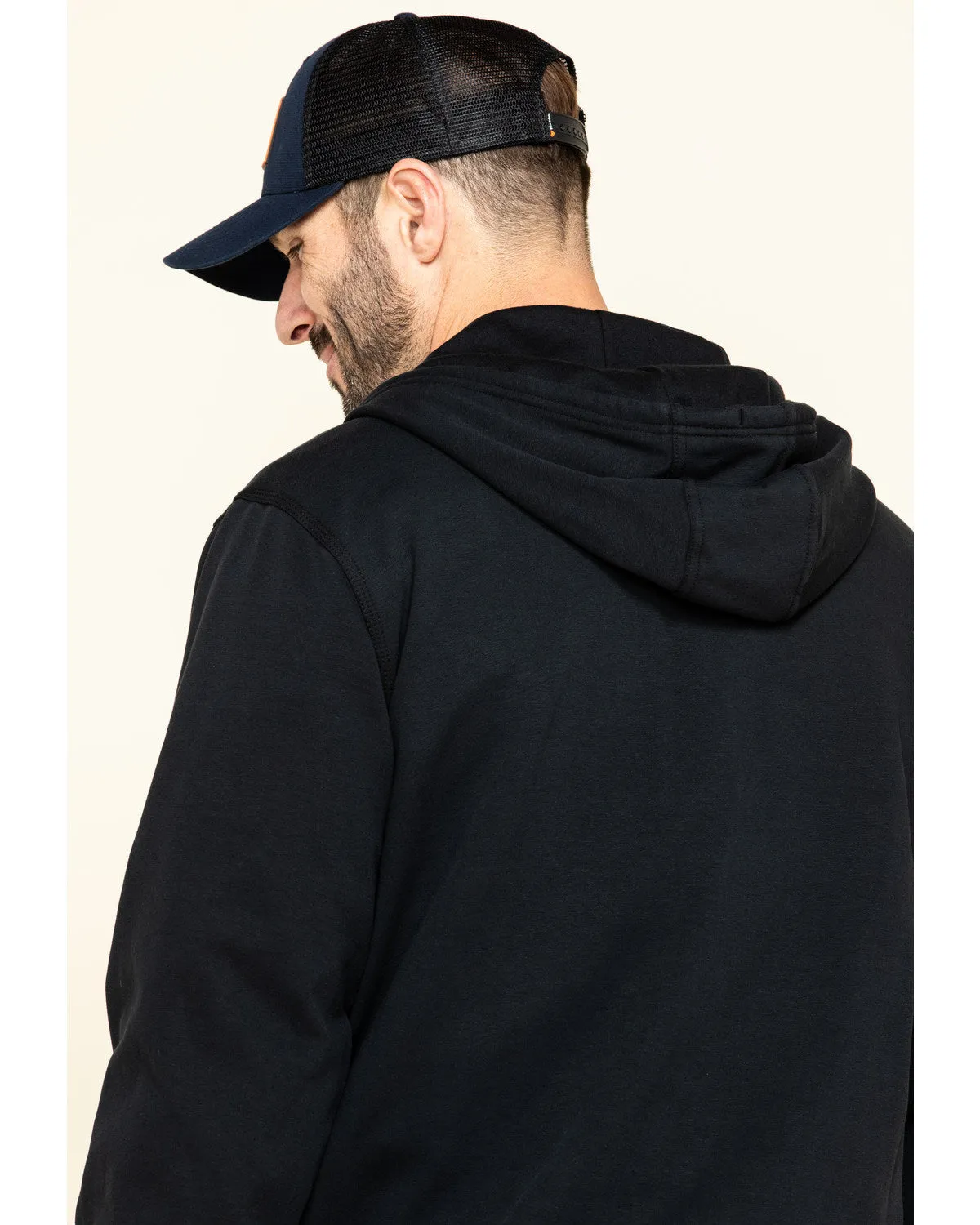 Men's FR Zip Up Fleece Work Hoodie - Tall