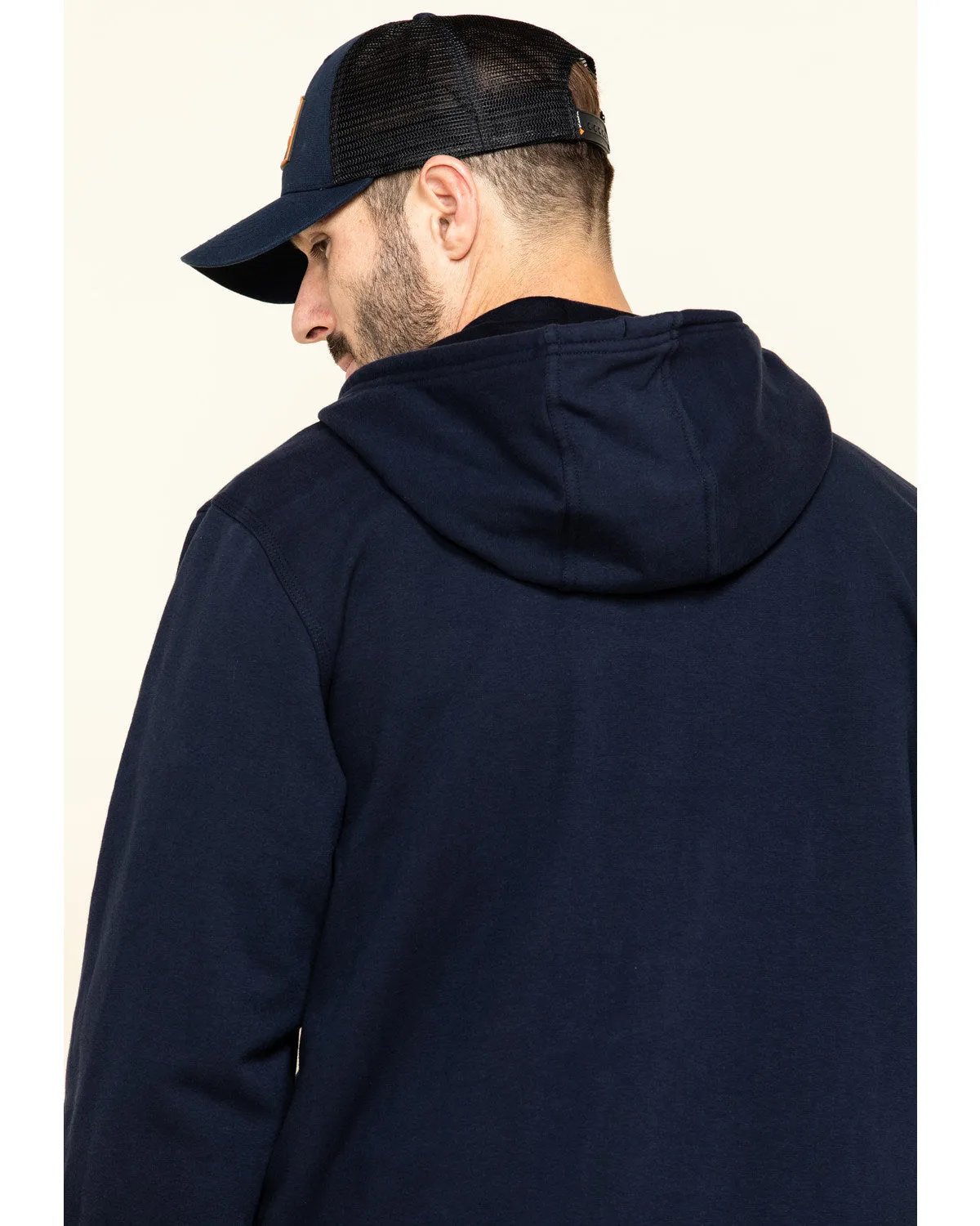 Men's FR Zip Up Fleece Work Hoodie - Tall