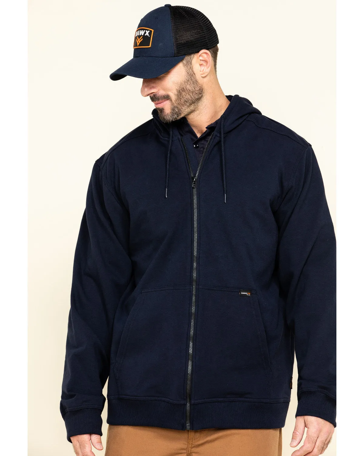 Men's FR Zip Up Fleece Work Hoodie - Tall