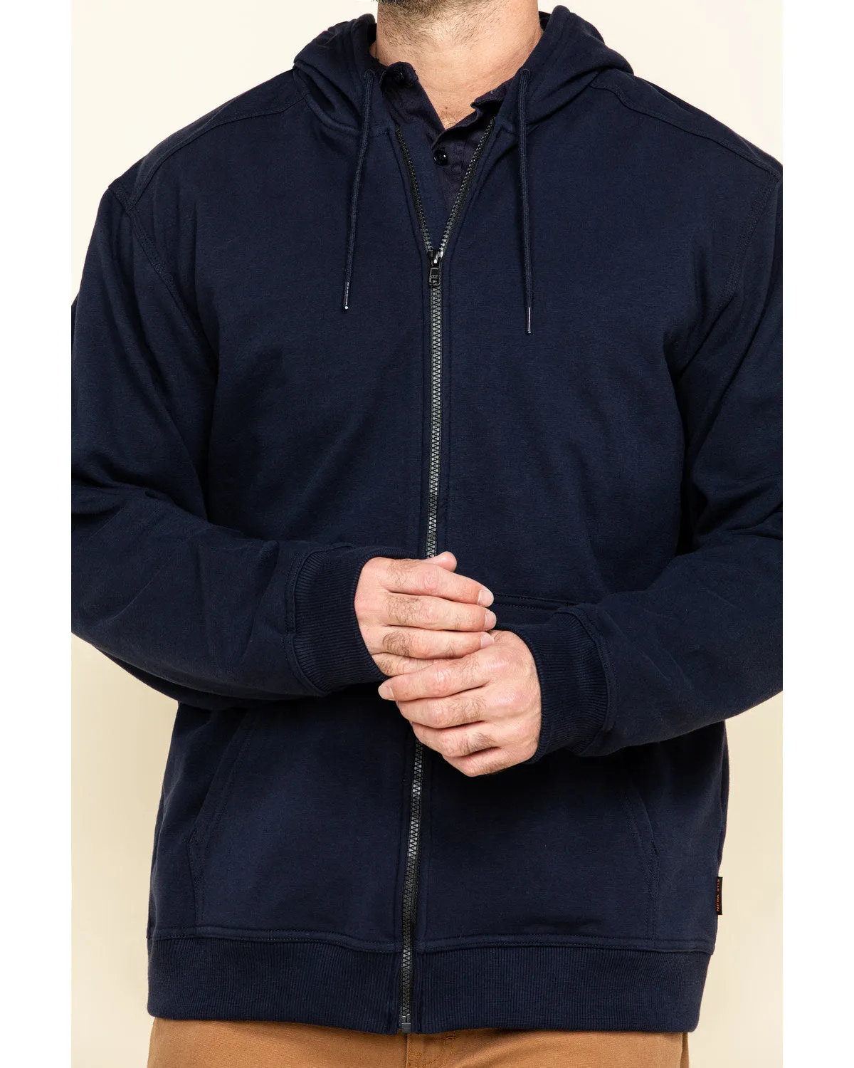 Men's FR Zip Up Fleece Work Hoodie - Tall
