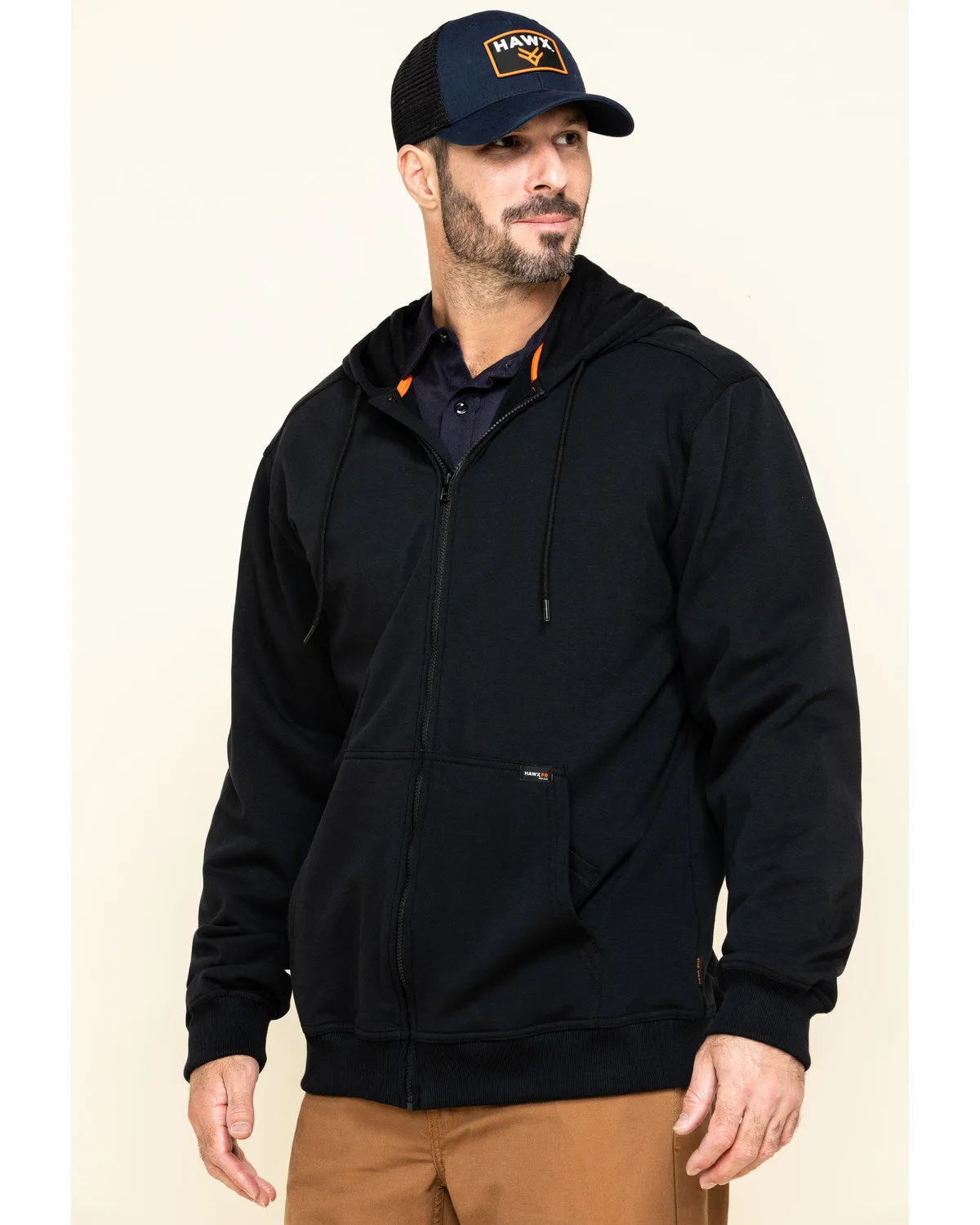 Men's FR Zip Up Fleece Work Hoodie - Tall