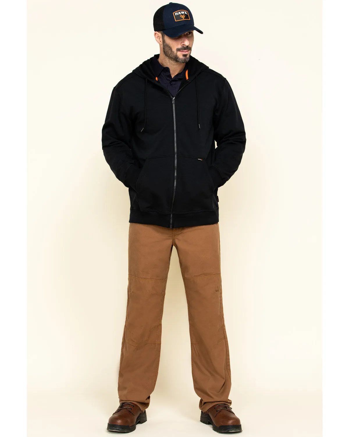Men's FR Zip Up Fleece Work Hoodie - Tall