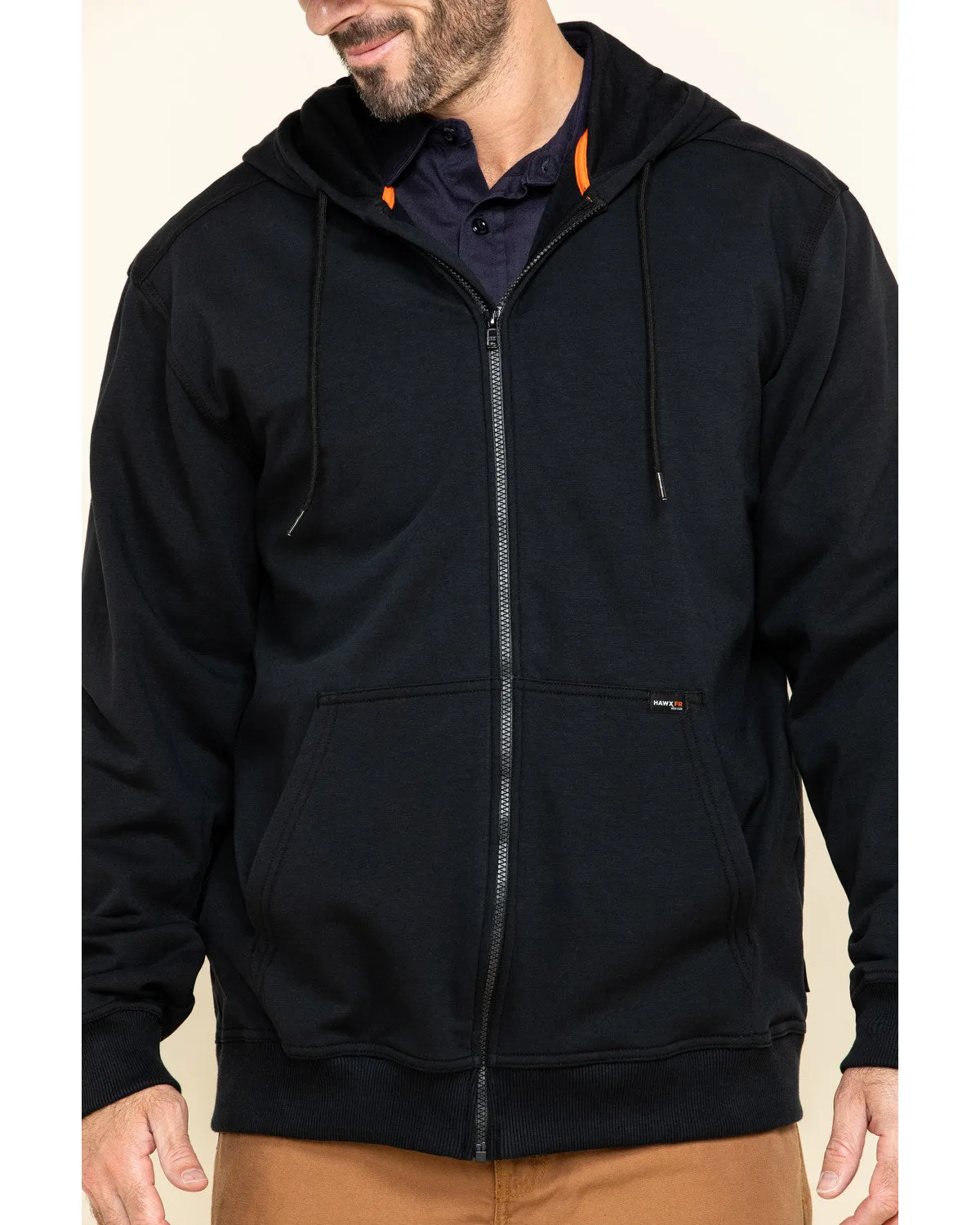 Men's FR Zip Up Fleece Work Hoodie - Tall