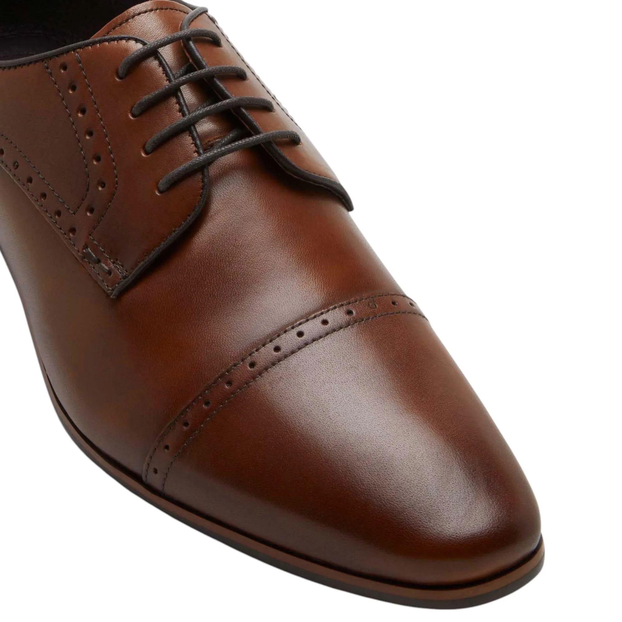 Mens Julius Marlow Lotus Formal Dress Work Cognac Leather Lace Up Shoes