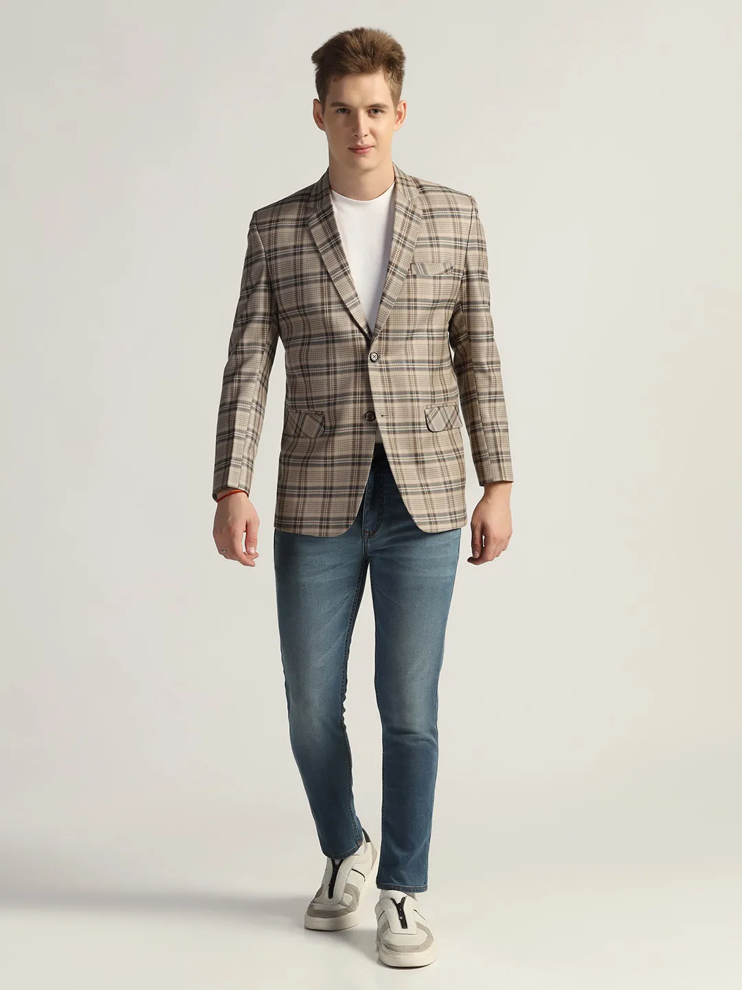 Men's Multi Checked Tweed Blazer