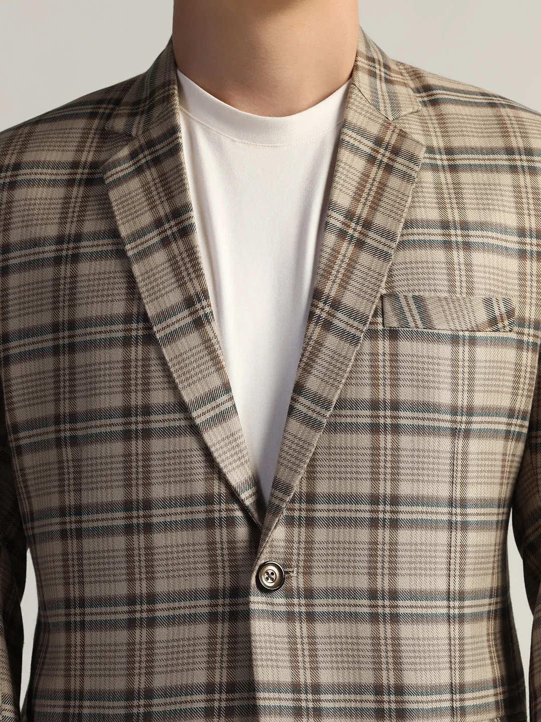 Men's Multi Checked Tweed Blazer
