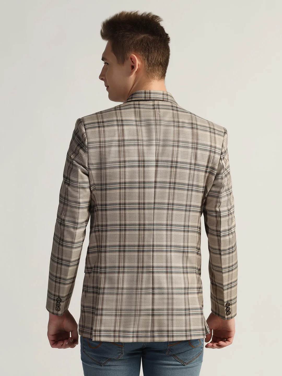 Men's Multi Checked Tweed Blazer