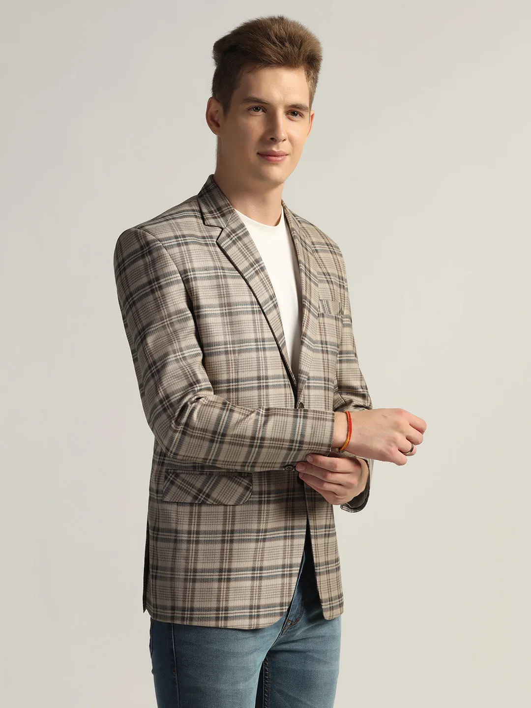 Men's Multi Checked Tweed Blazer
