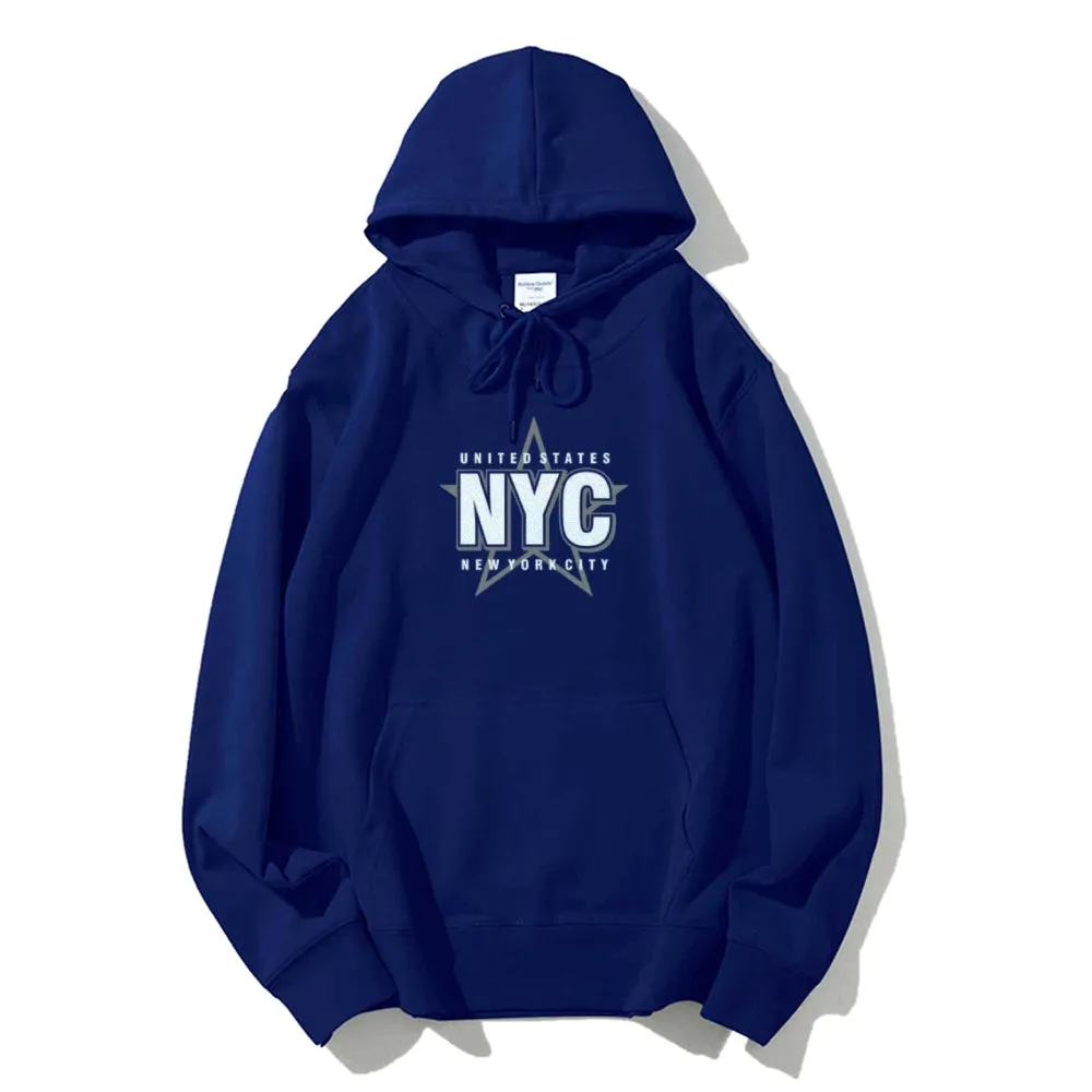 Mens New York City Graphic Pullover Hoodies