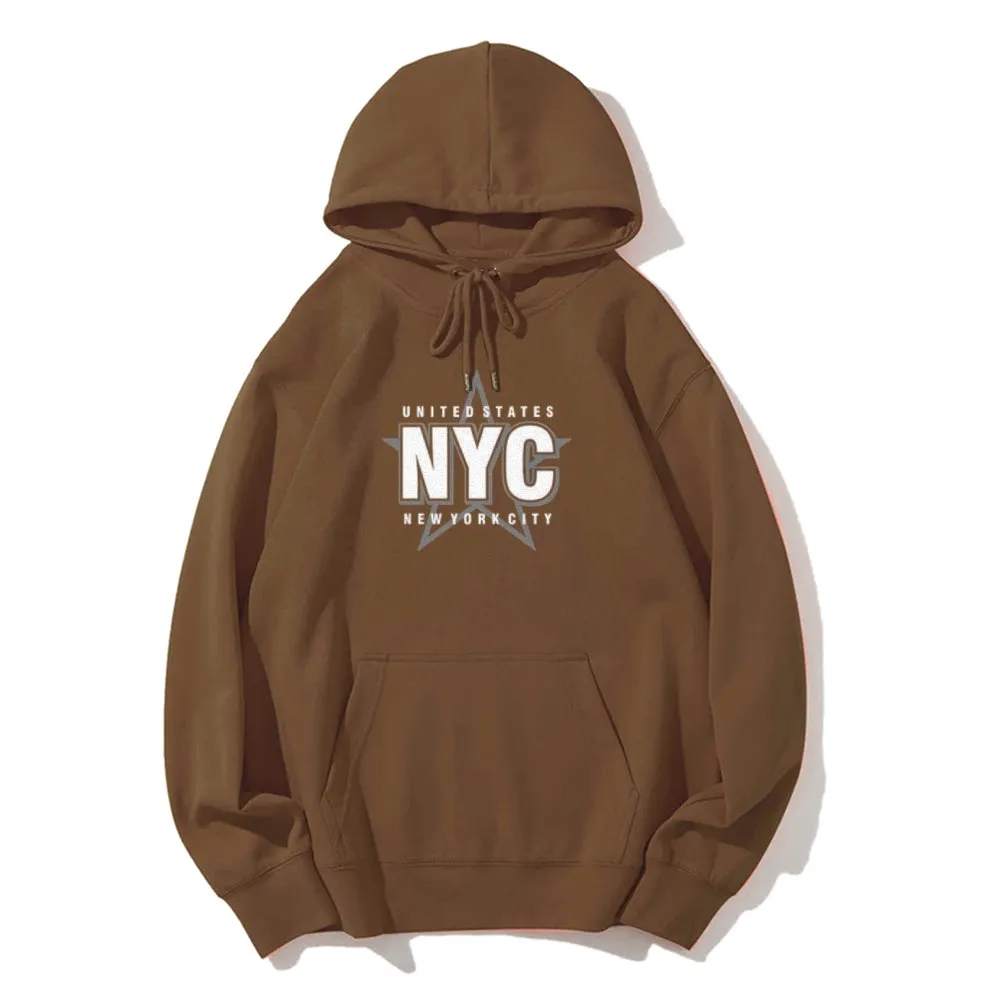 Mens New York City Graphic Pullover Hoodies
