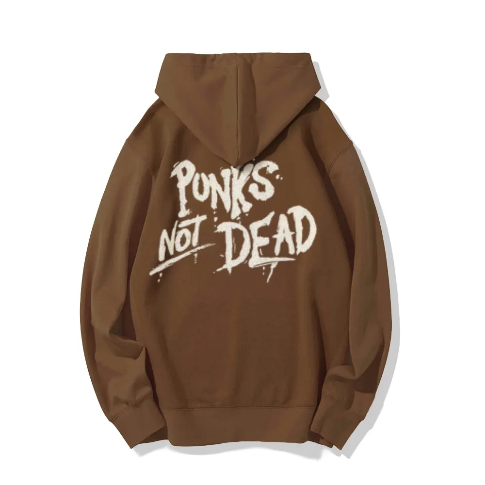 Mens PUNKS NOT DEAD Graphic Hoodies