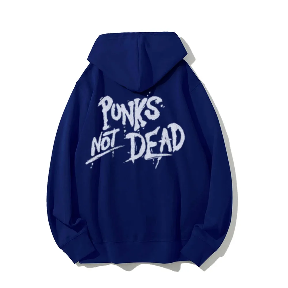 Mens PUNKS NOT DEAD Graphic Hoodies