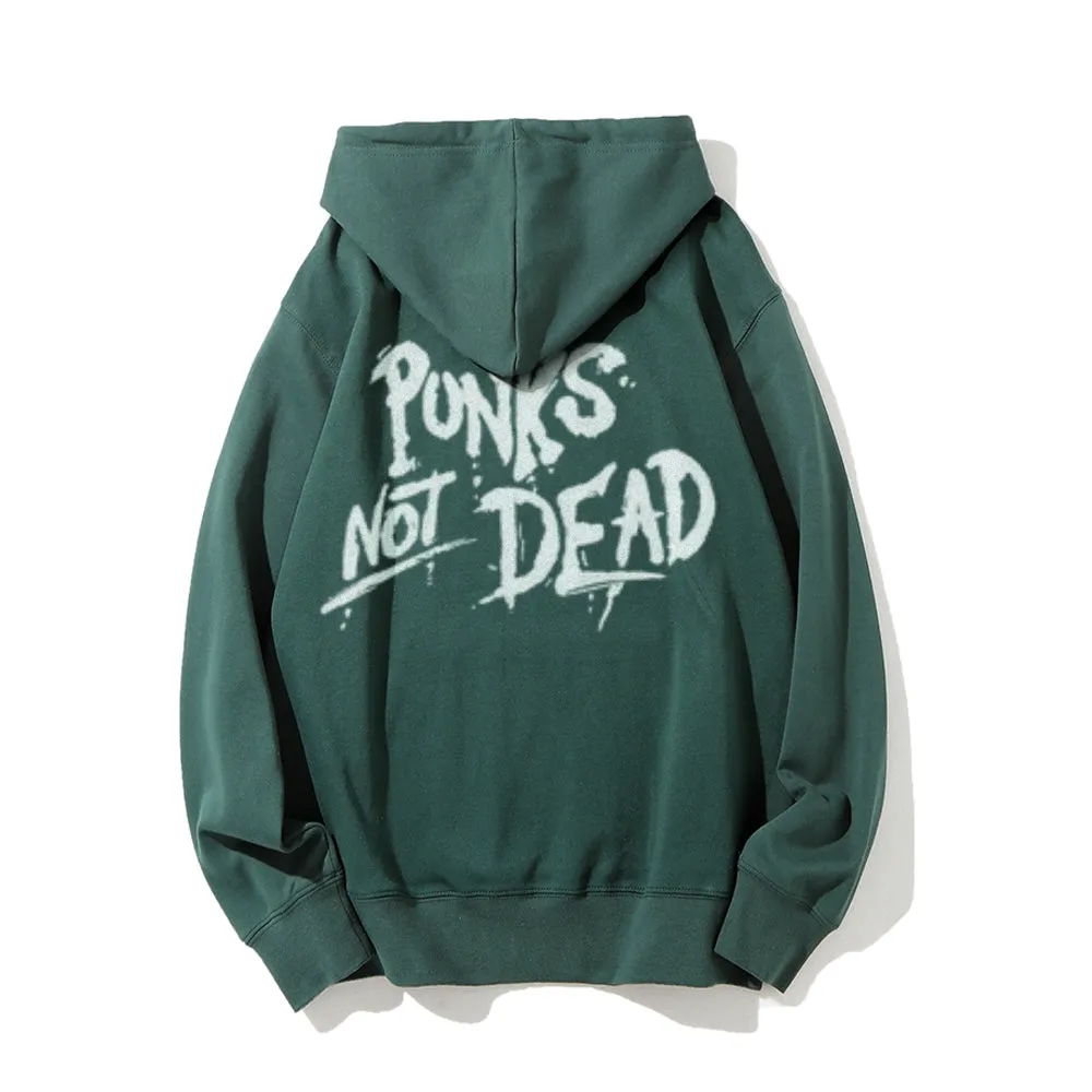 Mens PUNKS NOT DEAD Graphic Hoodies