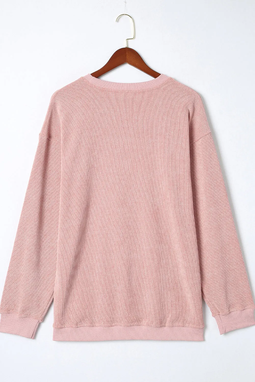 MERRY Christmas Plaid Corded Sweatshirt