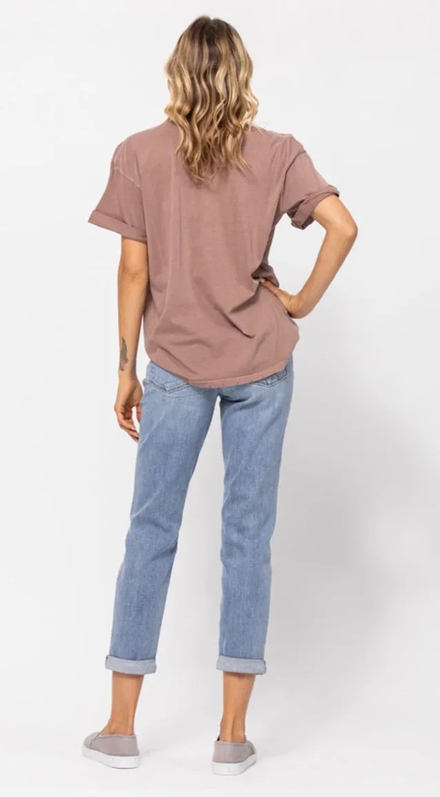 Mid-Rise Boyfriend Jeans
