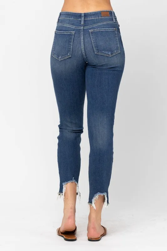 Midrise Shark Bite Slim Fit