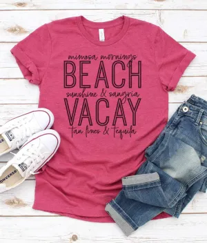 Mimosa Mornings Beach Vacay Graphic Tee