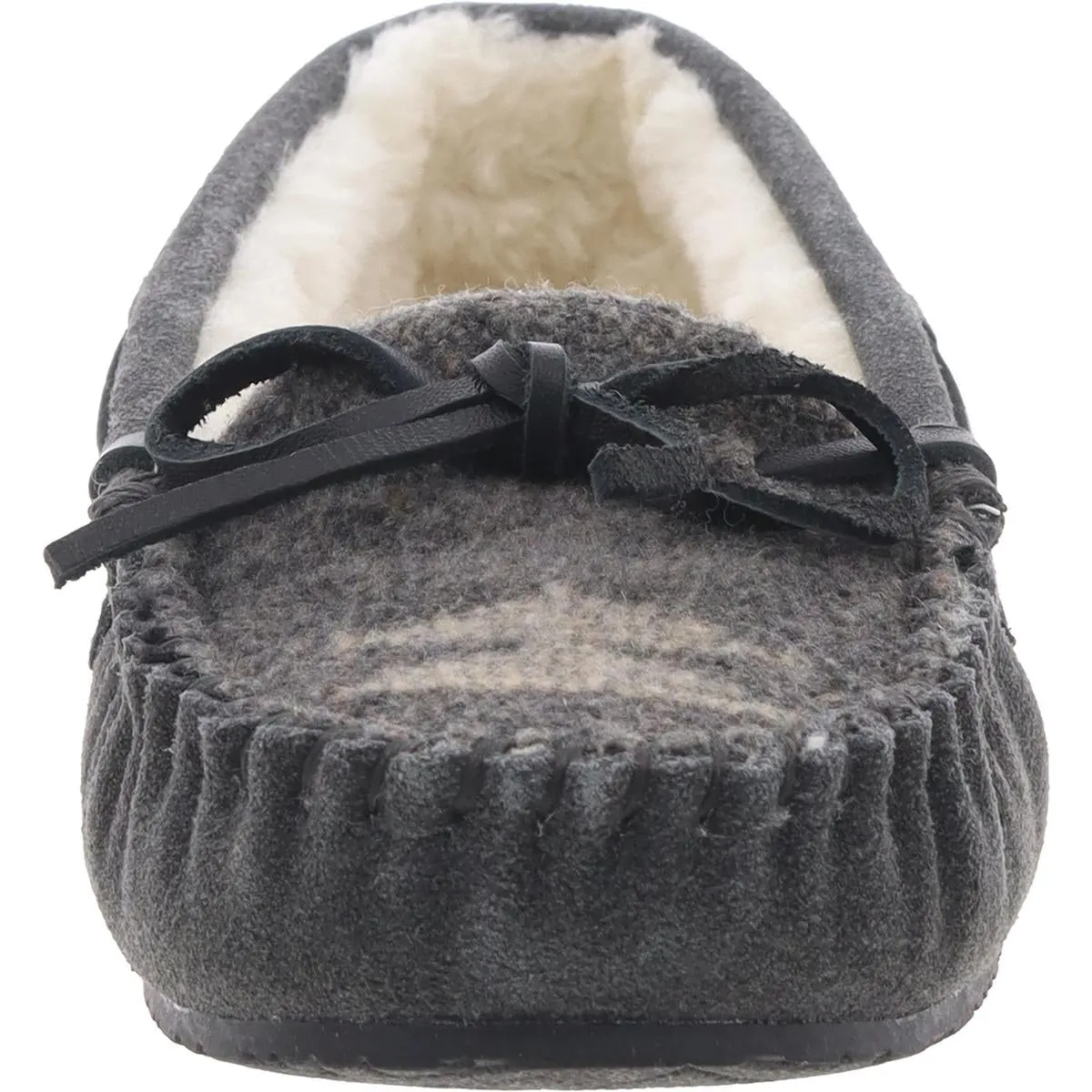 Minnetonka Womens Lodge Trapper Suede Slip On Moccasins