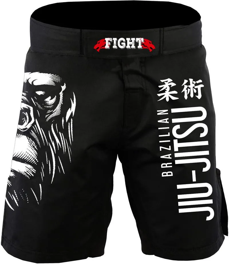 MMA Gear Workout Gym Shorts Men's Dry Fit BJJ Fitness Training Shorts Digital Printing Fight Shorts