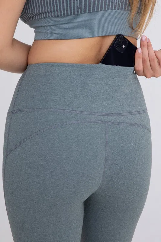 Mono B Flare Swoop High-Waisted Leggings