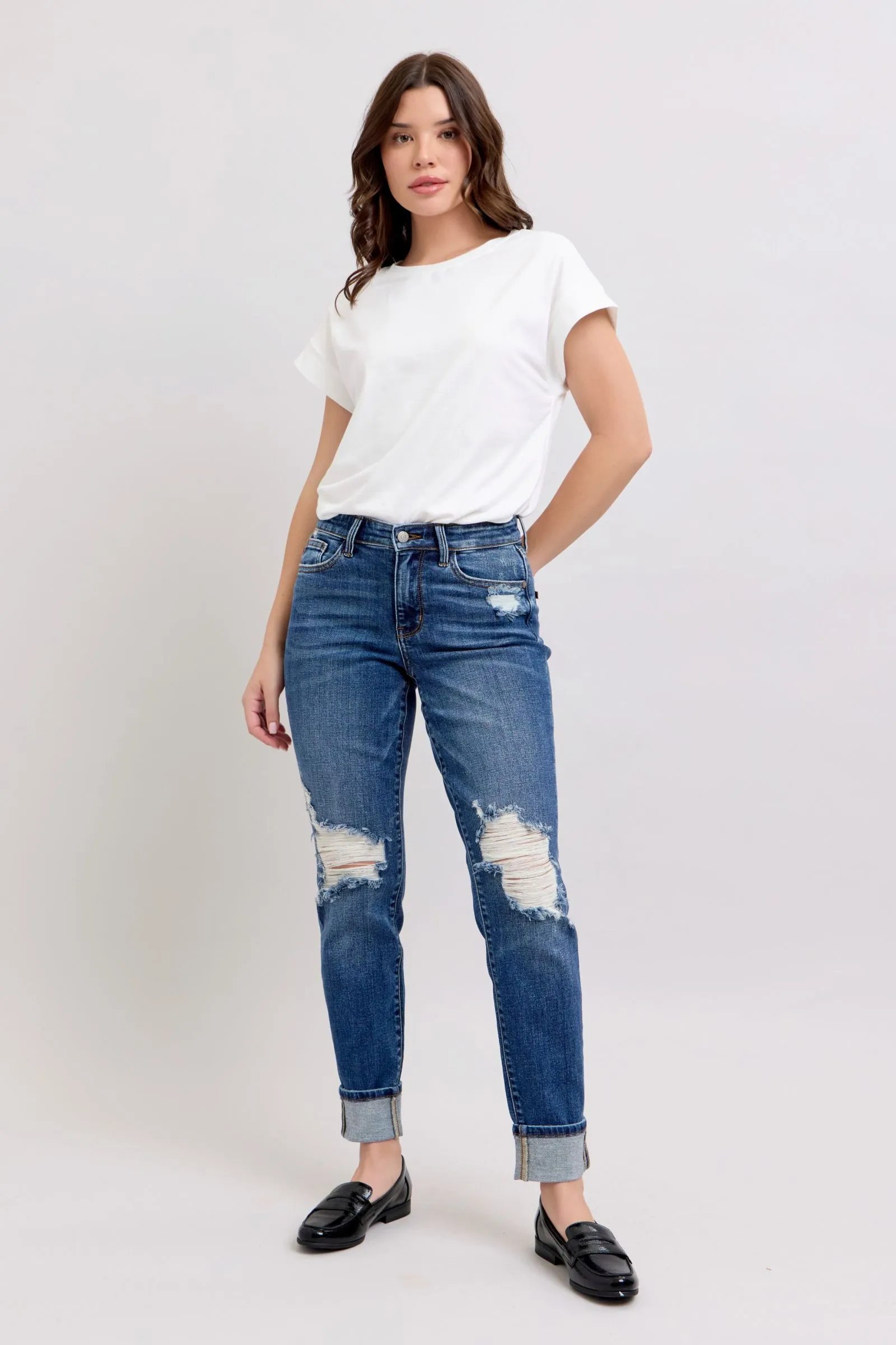 MR BF Fit W/Destroy, Yoke PK & Faux Selvedge Cuff