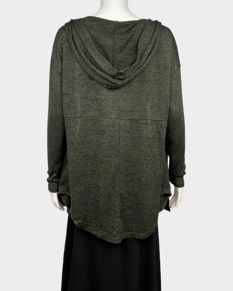 Mudd Open Front Hooded Cardigan with Pockets
