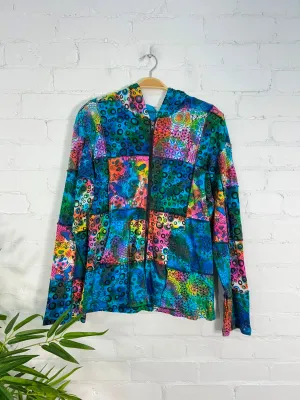 Multi Patch Hooded Zip Top