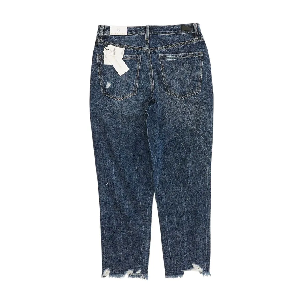 Navy Solid Boyfriend Jeans