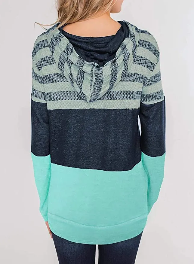 New SMENG Womens Full-Zip Hooded Jacket in Navy & White! Not Green! Where you see green it is white! Sz S!