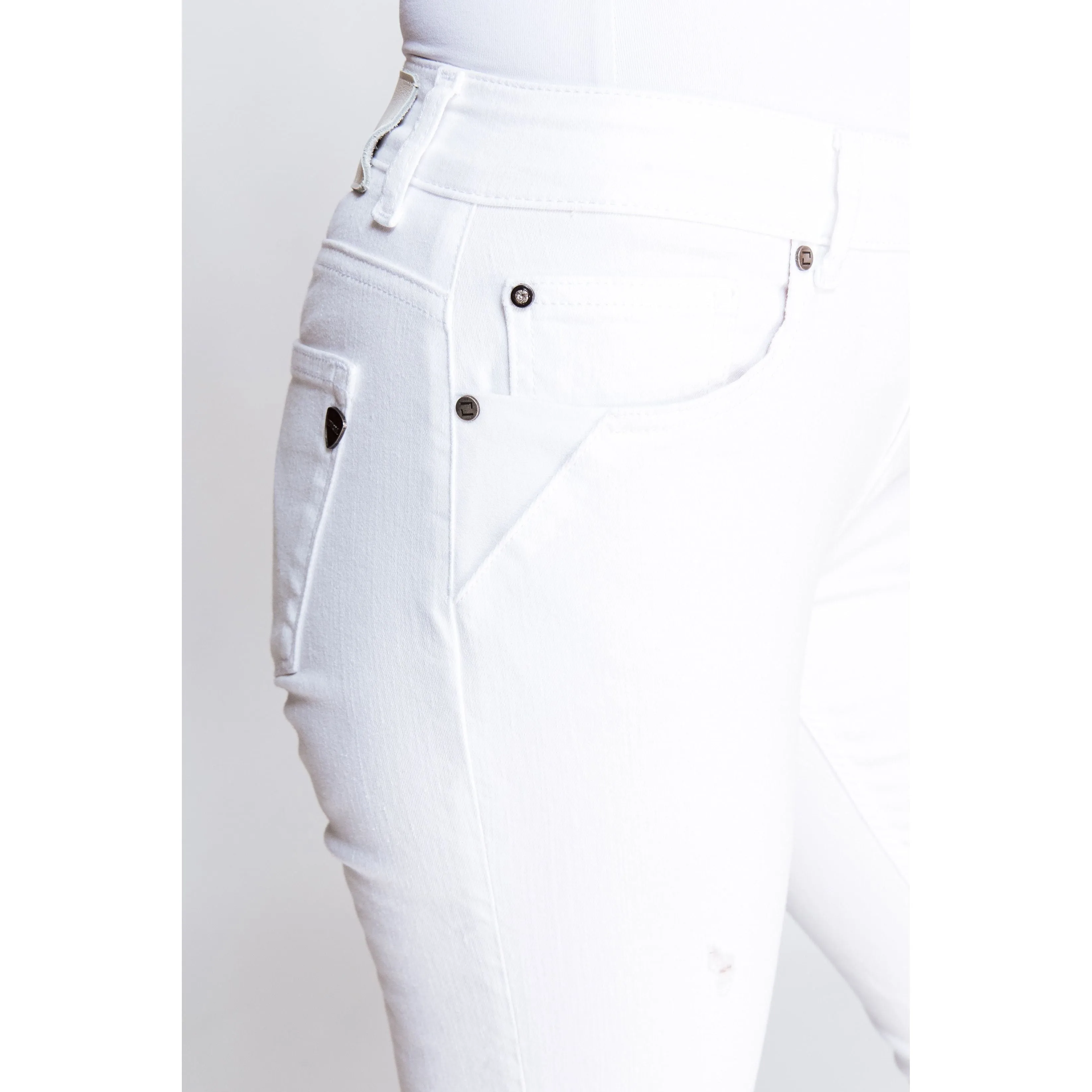 Nova Denim Skinny Jeans in Off White