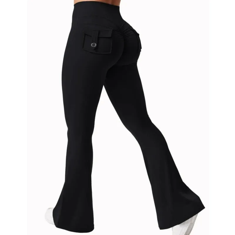 Obsidian Phoenix Wide-Leg Yoga Pants